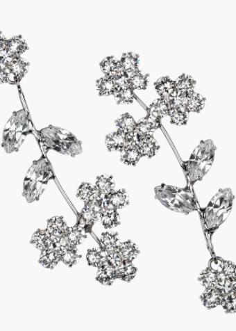 Jennifer Behr #Violet Dangle Earrings #5 Crystal thumbnail