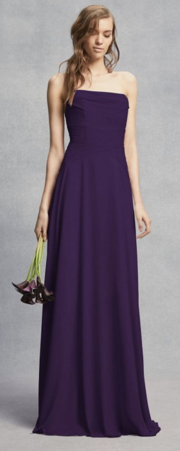 vera wang one shoulder bridesmaid dress