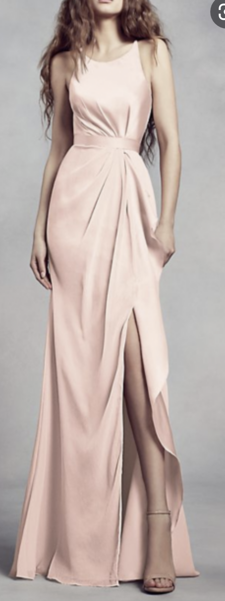 vera wang blush bridesmaid dress