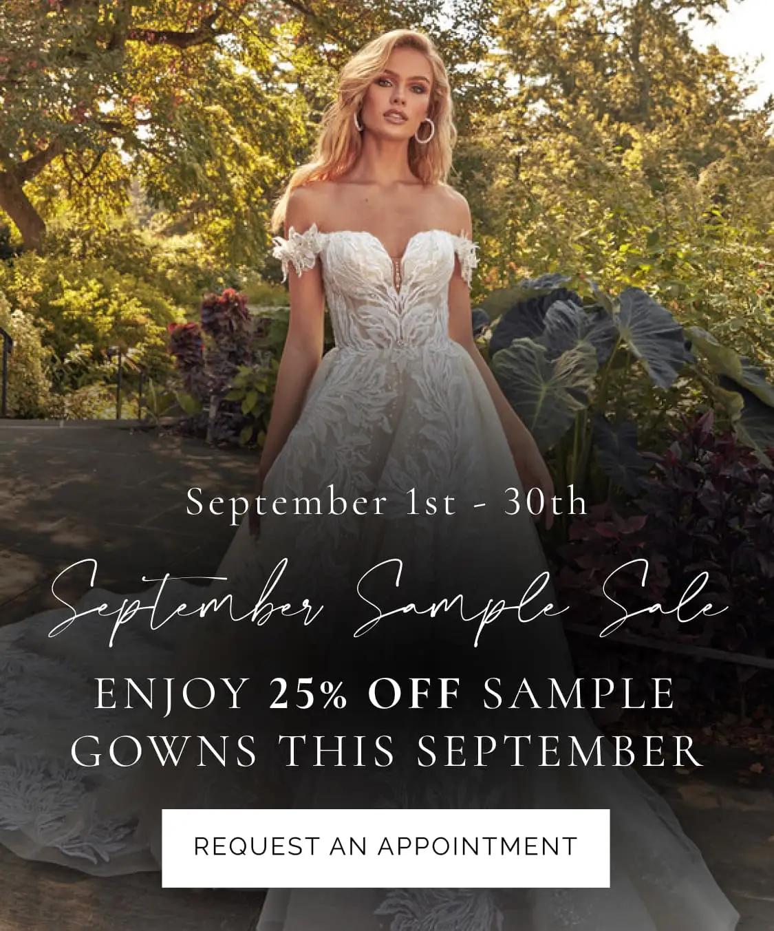 September sample sale banner