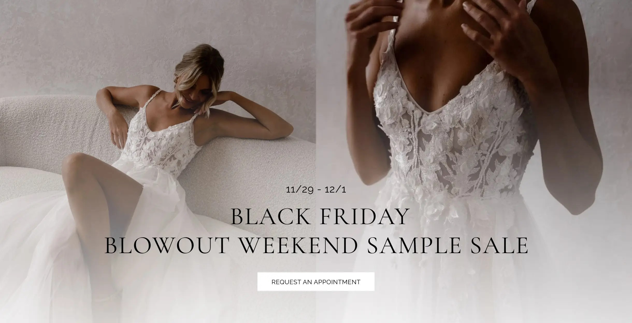 Black Friday Sample Sale Banner for Desktop