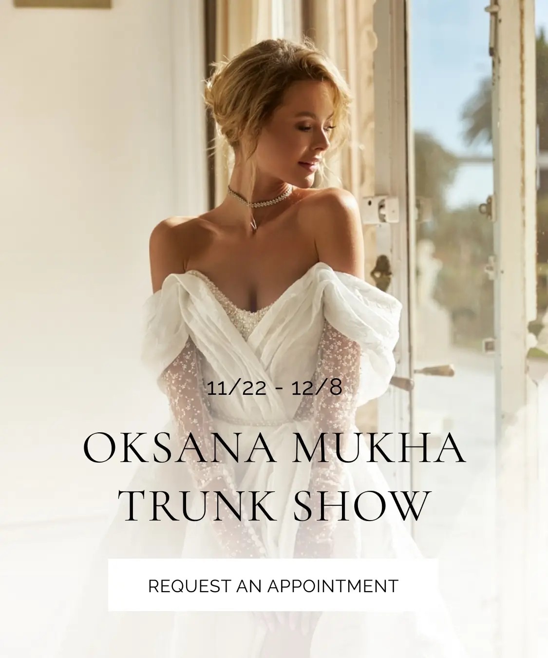 Oksana Mukha Trunk Show Banner